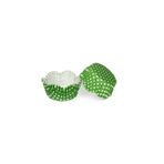 Kek Kalıbı Pet Kapsül 65*38 Mm Kağıt Cupcake Kağıdı - 100 Adet Puantiyeli Yeşil