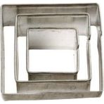 Kek Kurabiye ve Pasta Kalıbı Metal Kare 3 Lü Set 021 - Standart