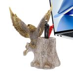 Kel Kartal Heykelcik | Stump Eagle Kalemlik | Stump Eagle Heykeli Kalem Düzenleyici Gerçekçi Reçine Sanat, Oturma Odası Dekoru, Çalışma Odası Geliştirme, Çocuk Aksesuarı