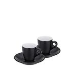 Kela Mattia Siyah 2'li Seramik Espresso Fincan Seti