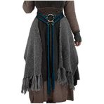 keland Orta Çağ Aksesuarı Halat Kemer Viking Kemeri Bağlama Kemeri Kadın Erkek için, Mavi, Ölçü Birimi