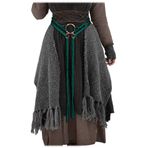 keland Orta Çağ Aksesuarı Halat Kemer Viking Kemeri Bağlama Kemeri Kadın Erkek için, Yeşil., Ölçü Birimi