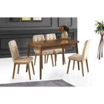 Kelebek Açılır MDF Mutfak Masa Sandalye Takımı 75x130cm