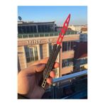 Kelebek Antrenman Bıçağı Özel Motifli Plastik Siyah Kırmızı Butterfly Knife Plastik 1 Adet, wqev32