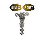 Kelebek Büyük Gümüş Dolap Menteşesi Mobilya Kutu Menteşesi(Gümüş)(En:4cm Boy:7cm) Gümüş Gümüş - 2 Adet