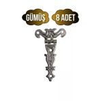 Kelebek Büyük Gümüş Dolap Menteşesi Mobilya Kutu Menteşesi(Gümüş)(En:4cm Boy:7cm) Gümüş Gümüş - 8 Adet