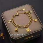 Kelebek Charm Çelik Bileklik Sns40038