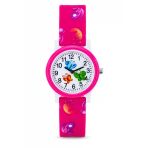 Kelebek Desenli Pembe Kız Çocuk Kol Saati Analog Saat St-304418