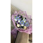 Kelebek Dünyası Mor çiçek buketi şakayık
