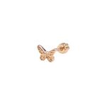 KELEBEK GÜMÜŞ TRAGUS PIERCING - ROSE BAKIR