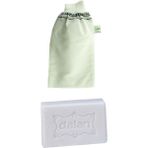 Kelebek Hamam Banyo Kesesi Standart Lastikli Beyaz + Dalan Sultan Hamam Doğal Banyo Sabunu 200 gr