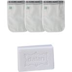 Kelebek Ince Standart Bağlamalı Beyaz Hamam Kesesi 3 Adet + Dalan Sultan Hamam Doğal Banyo Sabunu 200 gr