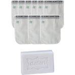 Kelebek Ince Standart Bağlamalı Beyaz Hamam Kesesi 9 Adet + Dalan Sultan Hamam Doğal Banyo Sabunu 200 gr