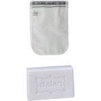 Kelebek Ince Standart Bağlamalı Beyaz Hamam Kesesi + Dalan Sultan Hamam Doğal Banyo Sabunu 200 gr
