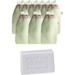 Kelebek Kalın Beyaz Banyo Hamam Kesesi Lastikli 9 Adet + Dalan Sultan Hamam Doğal Banyo Sabunu 200 gr