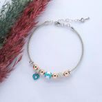 Kelebek- Kalp (Butterfly-Heart) Figürlü 925 Ayar Gümüş Charm Bileklik