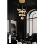 Kelebek Kasa 3 Renk Kumandalı Modern Sarkıt 3 Orta 1 Büyük 4 Toplu Kelebekli Ledli Salon Avize Gold