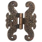 Kelebek Menteşe, Antik Bakır, Küçük, 3x4 Cm, Zamak