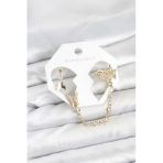 Kelebek Model Pirinç Gold Renk Zincir Bağlantılı Ear Cuff Küpe Seti 5886