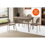 Kelebek Ortadan Açılır Büyüyen Yemek Masası Cappicino 90 x 160 cm - 90X160 - Capicino