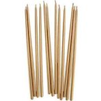 Kelebek Parti ve Kına 20 Cm Gold Pasta Mumu 6 Li Pasta Mumu