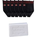 Kelebek Tellak Kalın Siyah Kıvrık Banyo Hamam Kesesi 6 Adet + Dalan Sultan Hamam Doğal Banyo Sabunu 200 gr