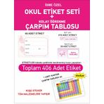 Kelebek Tema Baskılı Okul Etiketi Kalem Defter Etiketi İsme Özel
