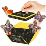 Kelebekler Explosion hediye kutusu, 15 x 14,8 x 12,5 cm, kutulu uçan kelebekler, Sevgililer Günü, Noel, Anneler Günü, doğum günü için sürpriz para hediye paketi