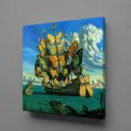 Kelebekten Gemi Kanvas Tablo 100x100cm