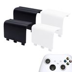 KELIFANG Yedek Pil Kapağı Xbox Serisi X, Xbox Serisi S Kumandası ile Uyumlu, Pil Arka Kapak Onarım Parçası Xbox Kablosuz Kumanda ile Uyumlu (Siyah, Beyaz)