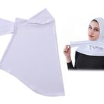 Kellegour Kadın Tesettür Altı, Başörtüsü Altında İslami Müslüman,Kadın Düz Renk Şapka Altında (Beyaz), Beyaz