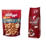 Kellogg's 340 gr Klasik Granola + Julius Meinl 250 gr President Blend Orta Kavrulmuş Yumuşak İçim Öğütülmüş Filtre Kahve