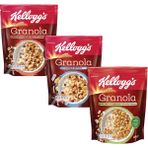 Kellogg’s 3lü Granola Paketi,Çikolata Parçacıklı ve Fındıklı,Karışık Meyveli,Antep Fıstıklı ve Beyaz Çikolata Parçacıklı, Klasik - 250 gr