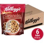 Kellogg's Çikolata Parçacıklı ve Fındıklı Granola 250 G x6 Adet, %44 Yulaf, Lif Kaynağı Kahvaltılık Gevrek - 250 gr