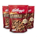 Kellogg's Çikolata Parçacıklı&Fındıklı Granola 340 Gr x 3 Adet,%44 Yulaf içerir,Lif Kaynağı