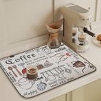 Kelsin bulaşık süzme paspası sofra takımı mutfak tezgahı mikrofiber bulaşık kurutma matı 45 cm x 60 cm emici ve kaymaz mutfak, yemek masası, kahve makinesi, meyve sıkacağı için uygundur.