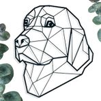 keluly Labrador Retriever. Metal heykel. Duvar süsü, poster, hediyelik eşya, dekorasyon, poster, kurtarma köpeği, hizmet, terapi ve arama, arkadaşlar ve çift için hediye.