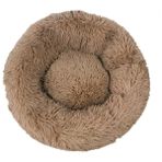 Keluofu 50 cm Pet Kedi Yuvarlak Kabarık Yatak Peluş Mat (Yurt Dışından) - Kahverengi