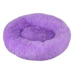 Keluofu 50 cm Pet Kedi Yuvarlak Kabarık Yatak Peluş Mat (Yurt Dışından) - Mor