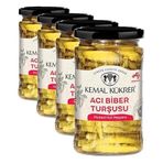 Kemal Kükrer Acı Biber Turşusu Cam Kavanoz 360 gr (4 paketi)