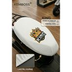 KEMBOSS King Baskılı Motor Sele Kılıfı Lastikli Bağlamalı Universal Uyumlu Motosiklet Koltuk Koruyucu