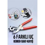 Kemer Delici Pense 6 Uçlu Saat Kayış Kemer Delme Pensesi 720990