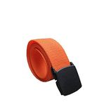 Kemer Dünyası Unisex Anti Alerjik Plastik Tokalı Taktikal Tarz Bez Kemer (TURUNCU, 125 CM)