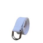 Kemer Dünyası Unisex Spor Halka Tokalı Taktik Tarz Bez Kemer (120 CM, Beyaz)