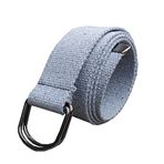 Kemer Dünyası Unisex Spor Halka Tokalı Taktik Tarz Bez Kemer (120 CM, Gri)
