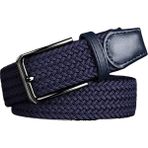 Kemer Erkek Günlük Deliksiz Pim Tokalı Erkek Pantolon Kemeri (Yurt Dışından) - 125 cm - Gri - Saks Mavi