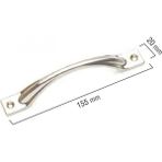 Kemer Krom 140 mm Kulp Lüks Country Mutfak Mobilya Dolap Çekmece Kulpu