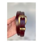 Kemerix %100 Hakiki deri antik kaplama tokalı bordo kadın kemer 2.5 cm