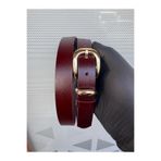Kemerix %100 Hakiki deri bordo gold tokalı kadın kemer