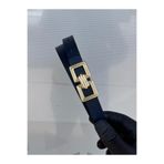Kemerix %100 Hakiki deri ince gold tokalı lacivert kadın kemer